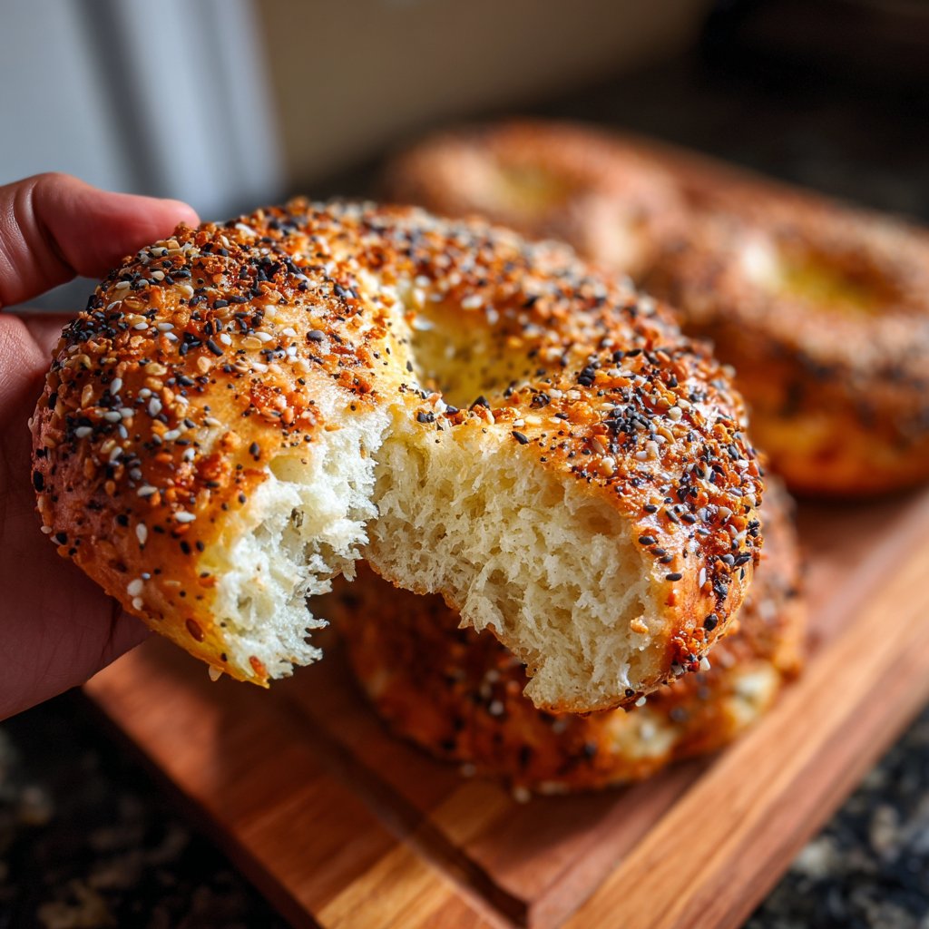 Soft Yogurt Bagels In The Oven