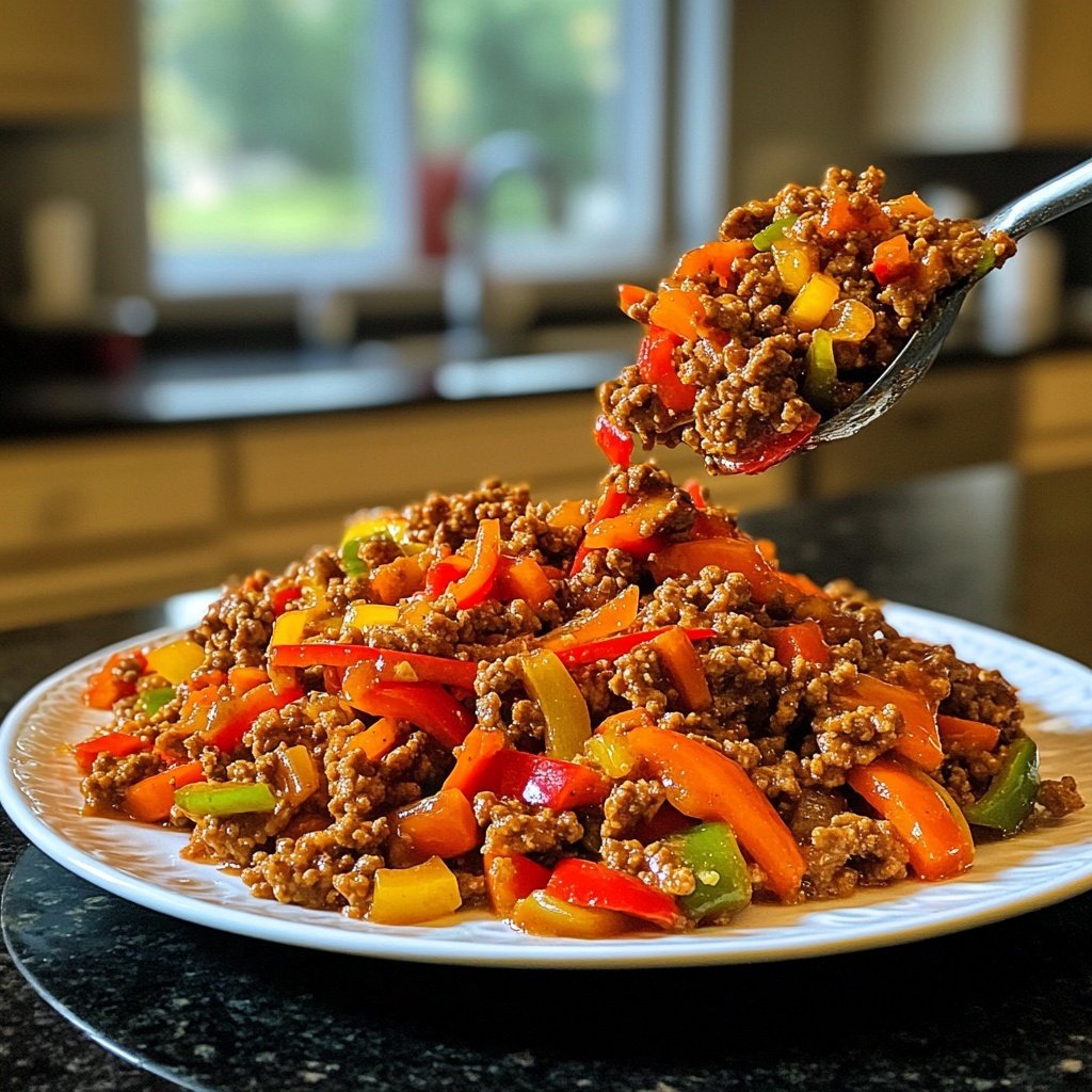 Ground Beef and Veggie Stir Fry