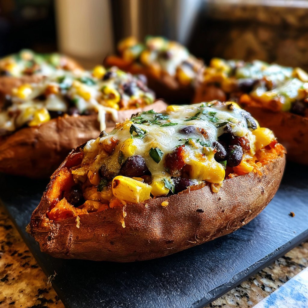 Valentine Dinner Stuffed Sweet Potatoes