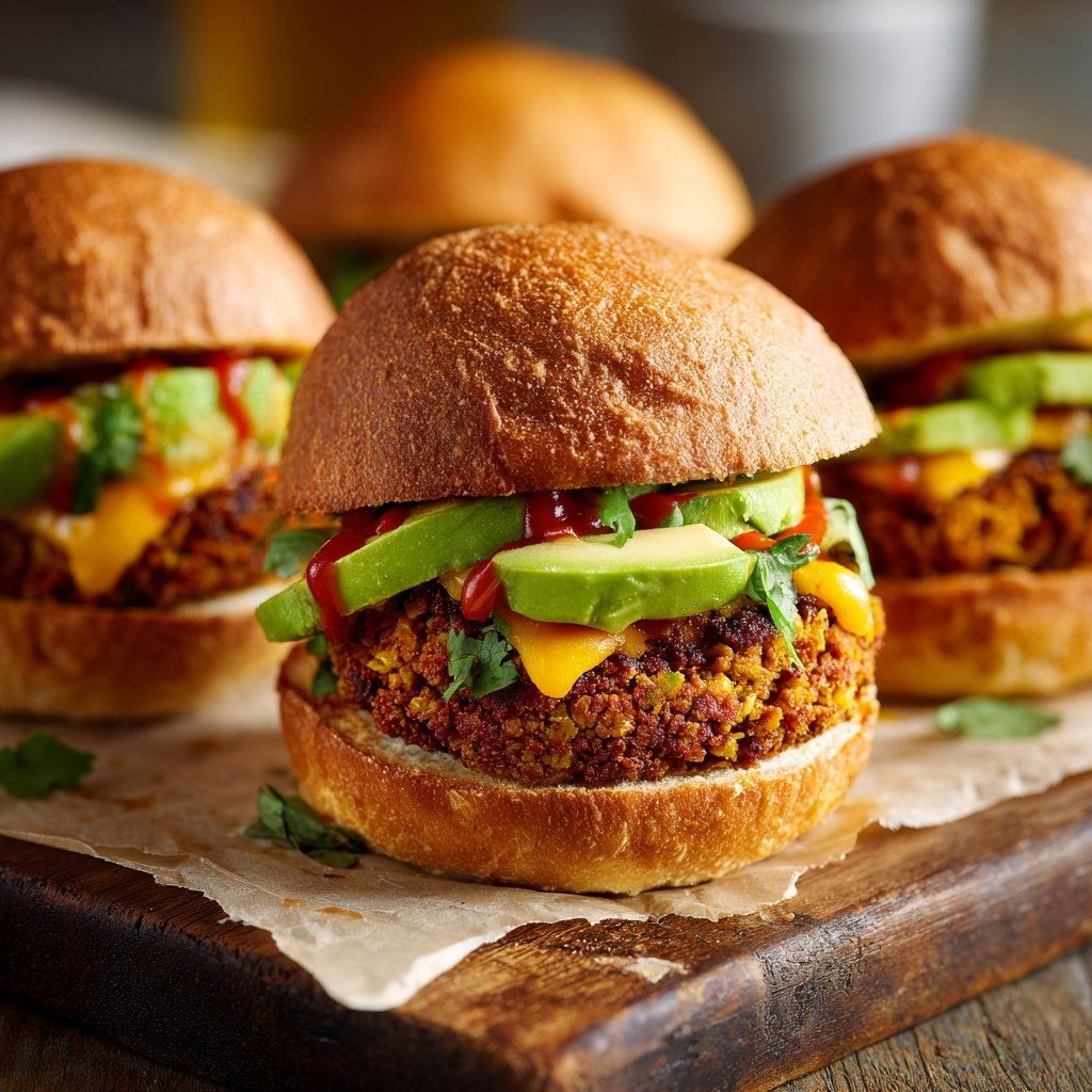 Sliders with Spicy Chickpea Patty