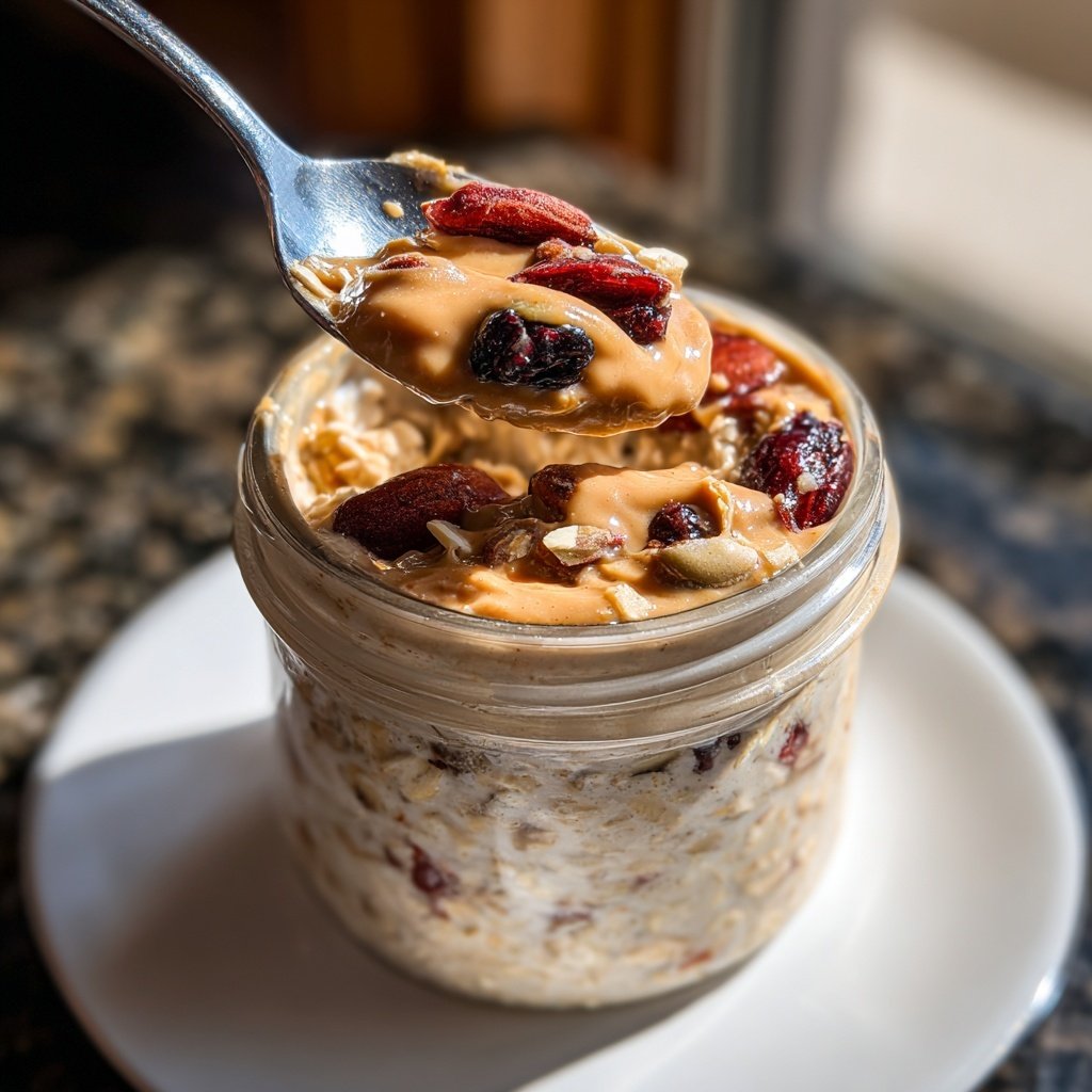 Overnight Oats with Peanut Butter