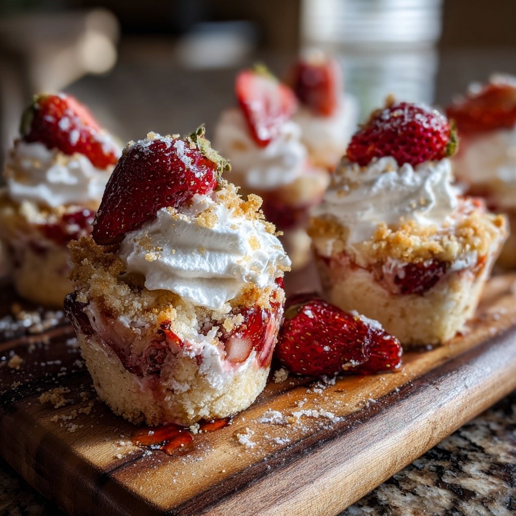 Strawberry Biscuit Dessert Cups