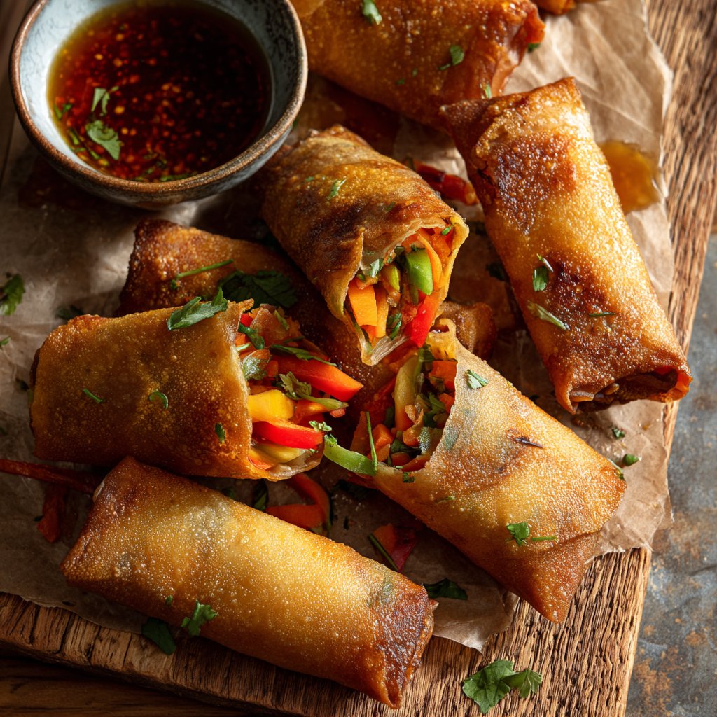 Super Bowl Veggie Spring Rolls
