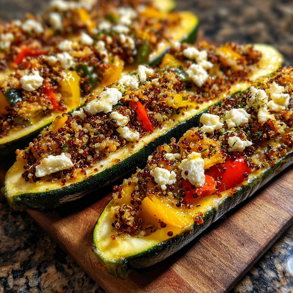 Baked Veggie Stuffed Zucchini