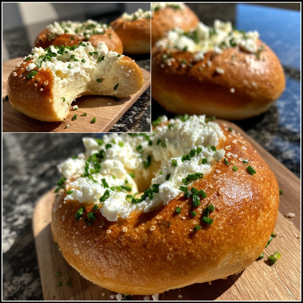 Protein Bagels With Cottage Cheese