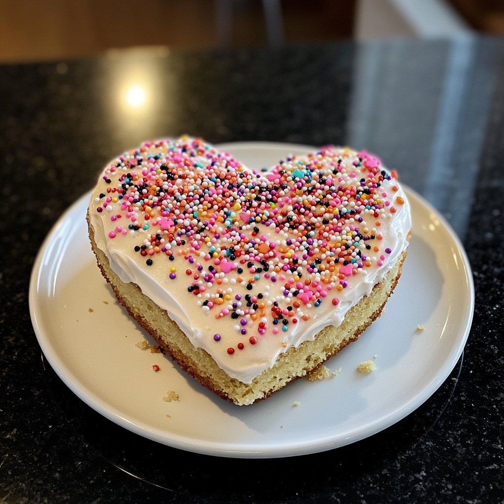 Mini Heart Cake with Vanilla Sponge