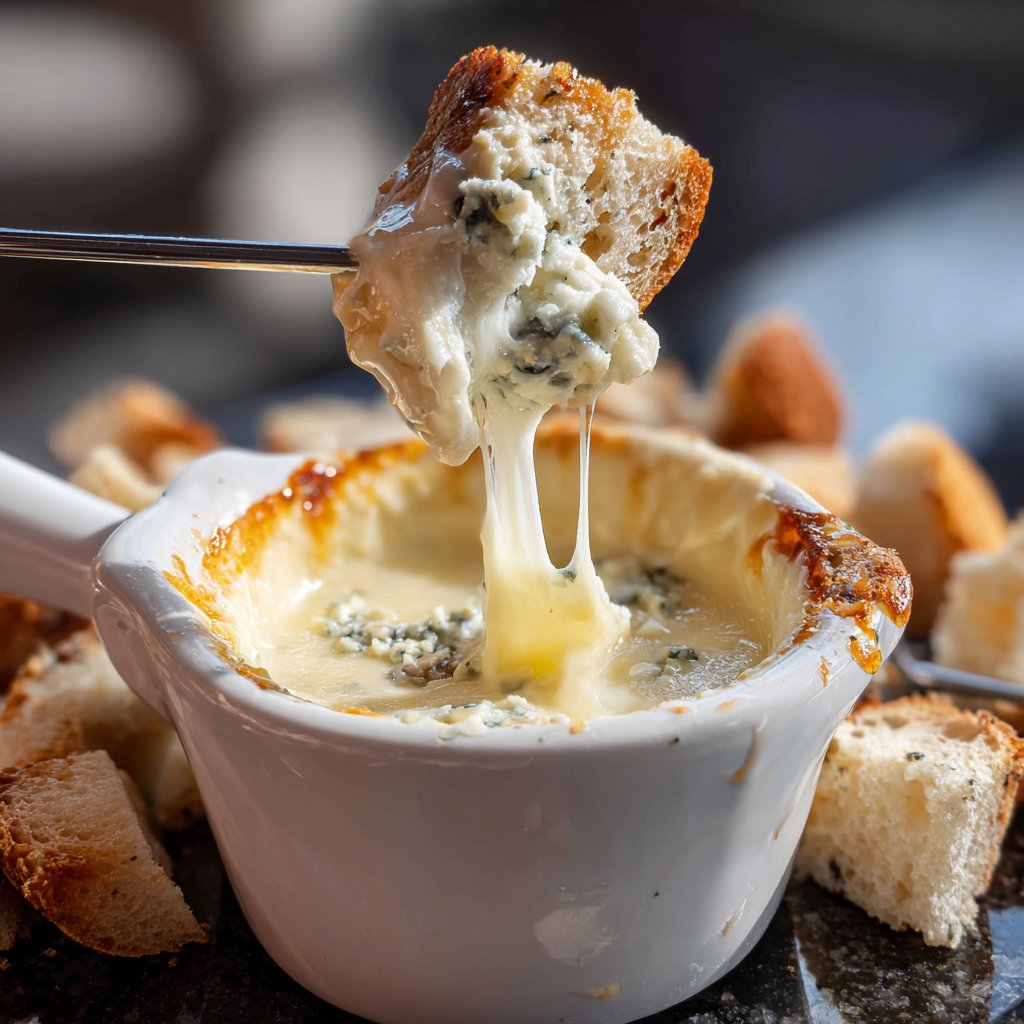 Fondue with Mild Blue Cheese