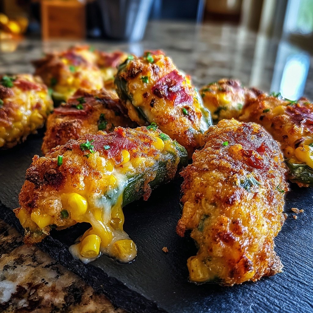 Jalapeno Poppers Stuffed with Corn