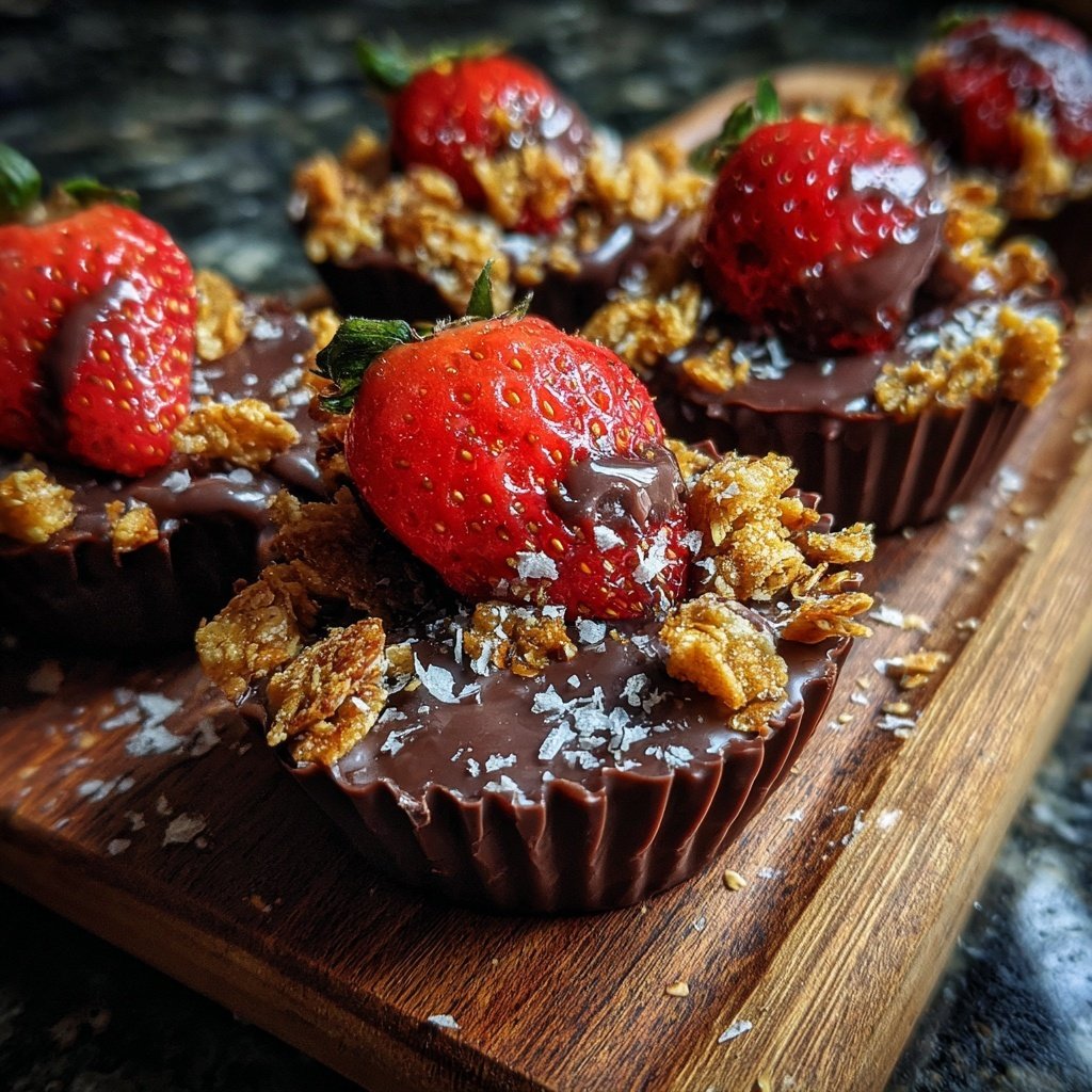 Dubai Chocolate Strawberry Crunch Cups