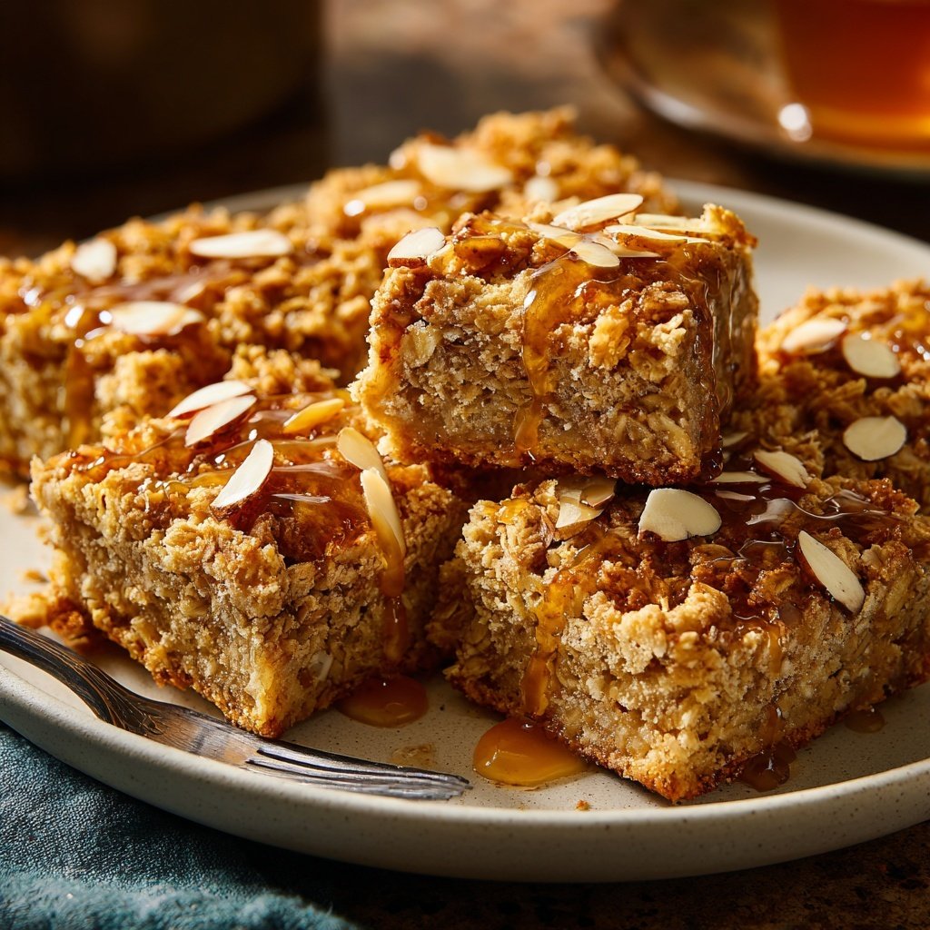 Vanilla Almond Oat Breakfast Squares