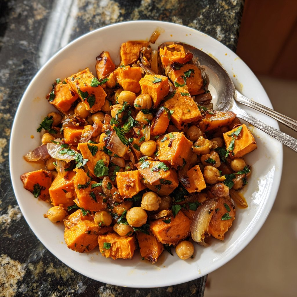Roasted Sweet Potato Chickpea Medley