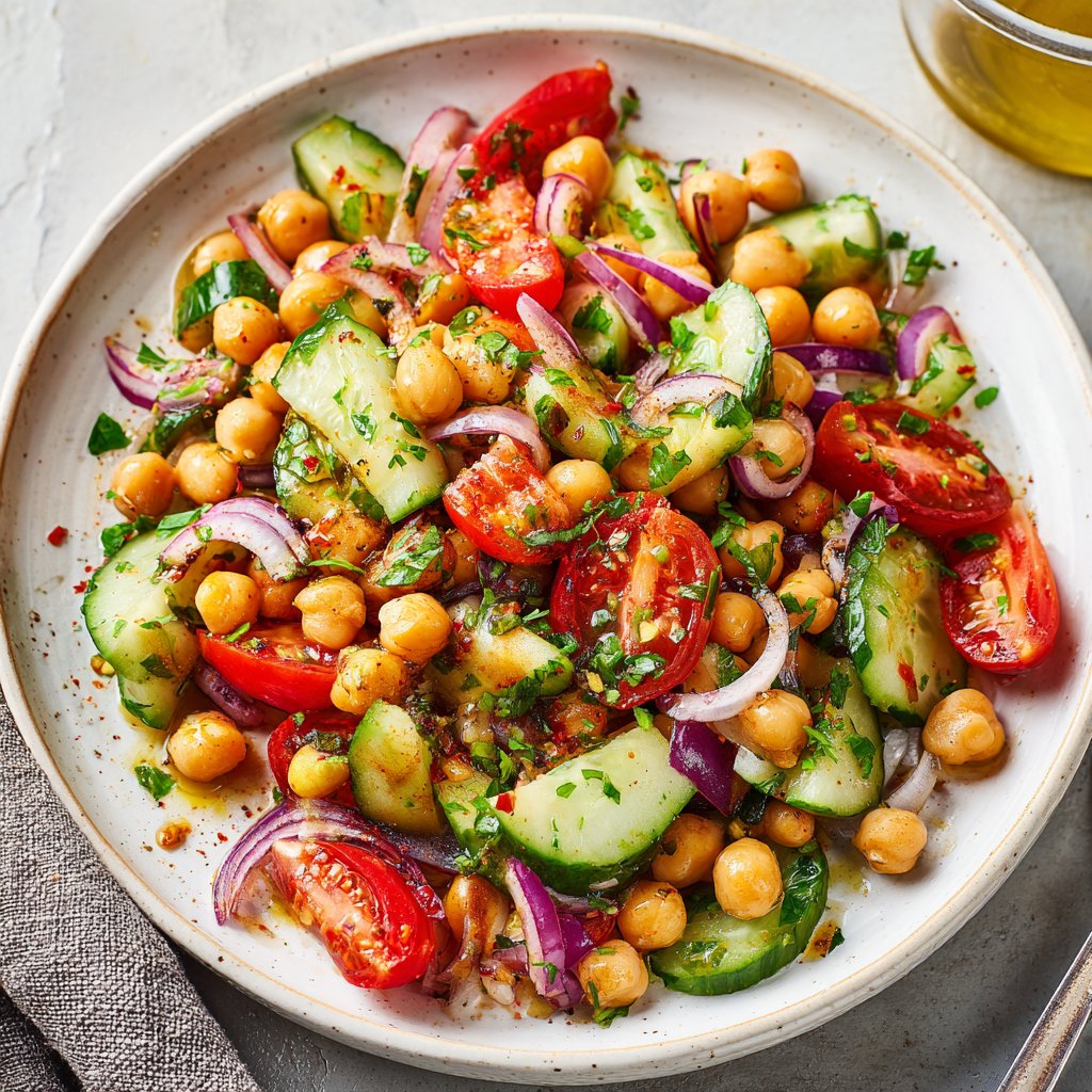 Healthy Mediterranean Chickpea Salad