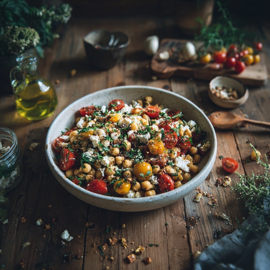 Mediterranean Chickpea And Feta Bowl