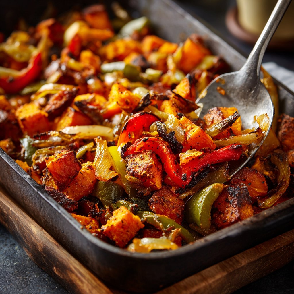 Baked Sweet Potato Veggie Hash