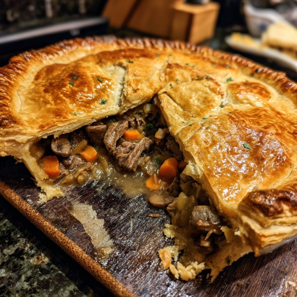 Comfort Food Beef and Mushroom Pot Pie